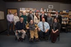 l-t top: Leo Tonevski, Catherine Fradenburg, Eleanor, Rep. Jack Lewis, Rep. Carolyn Dykema, Rep. Carmine Gentile, Karen Langley, Paul Madeiros bottom: David Linsky, Paul Spooner, Joe Bellil, Senator Becca Rausch