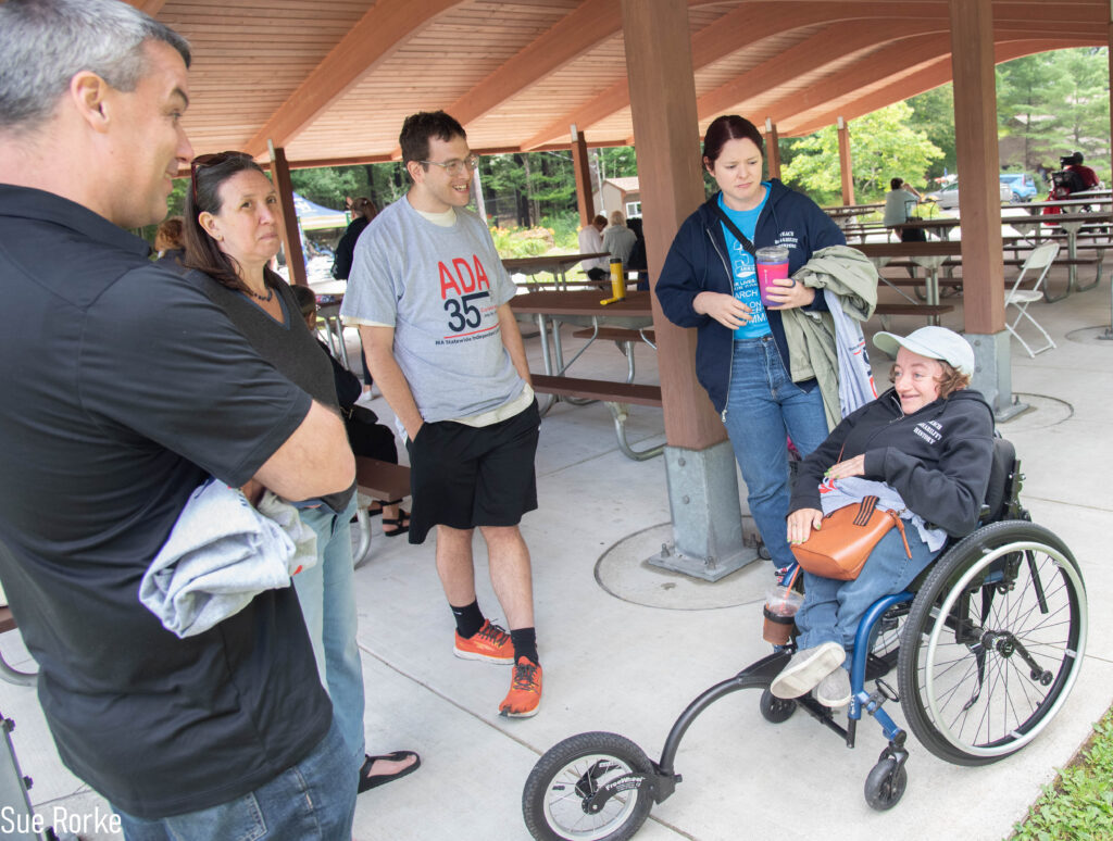 EasterSeals MA staff with Sadie